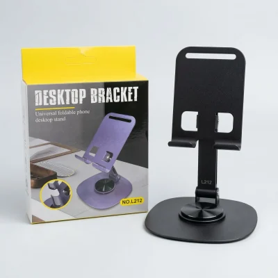 Soporte Universal Plegable para Celular Desktop Bracket L212 - Base Giratoria y Ajustable