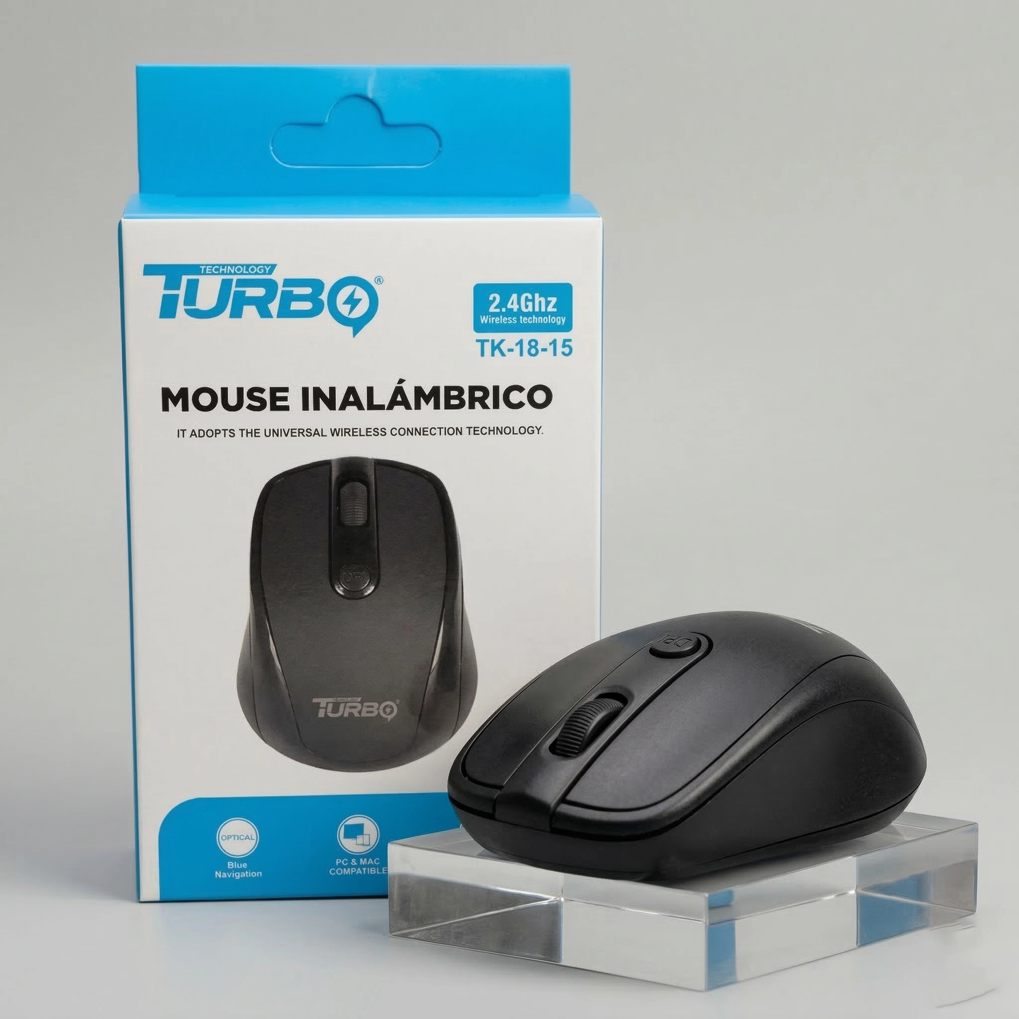 TURBO Mouse Inalámbrico TK-18-15 Óptico 2.4GHz Ergonómico
