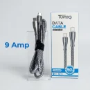 TURBO Cable de Datos USB-C a USB-C TK1-105 Carga Ultra Rápida 9A Diseño Trenzado 1000mm