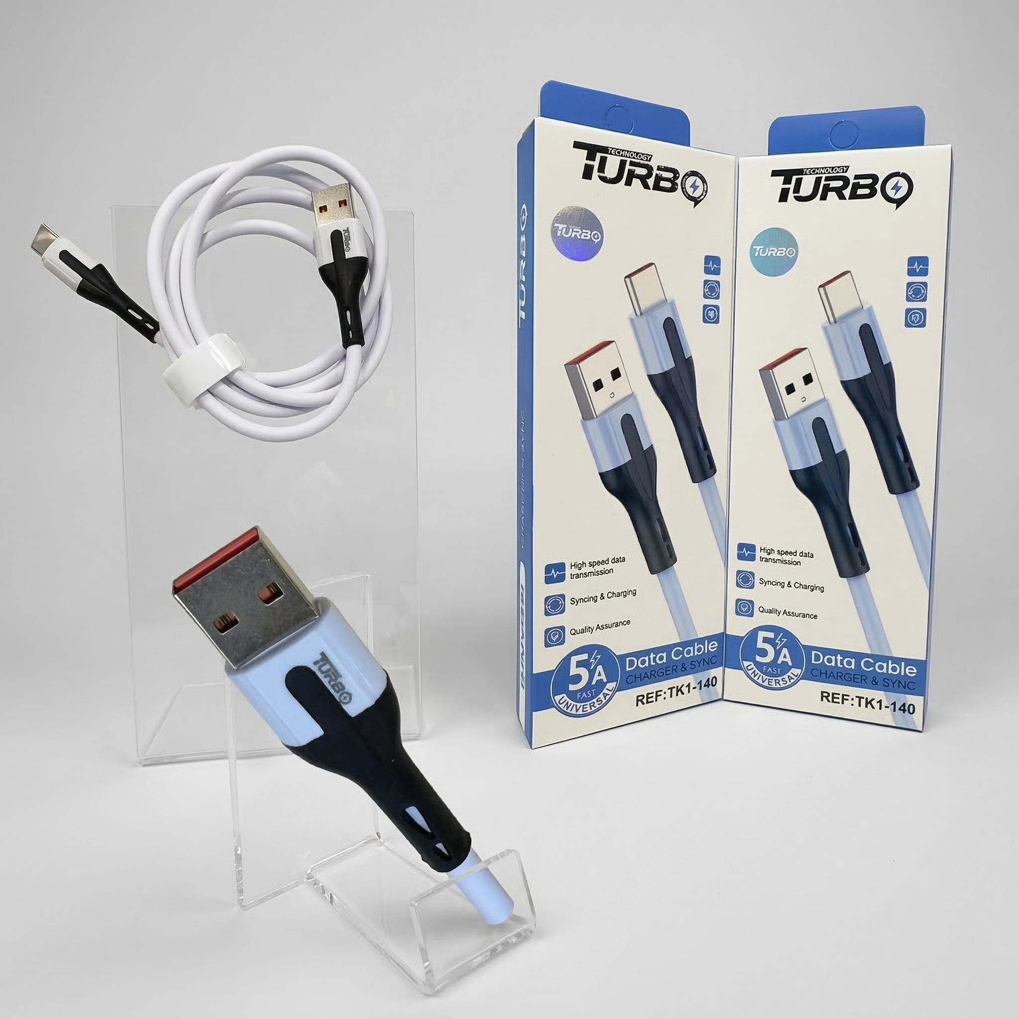 TURBO Travel Adapter TK1-140 con Cable V8 Micro-USB - Carga Rápida 2.4A
