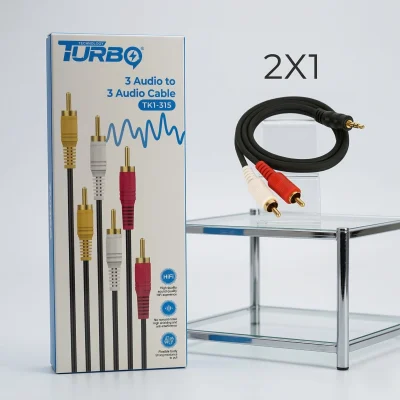 Turbo Cable Audio 3 a 3 RCA a Jack 3.5mm TK1-310 HiFi