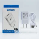 Turbo Technology TK2-65 - Cargador de Pared Turbo 38W con Cable Tipo-C 6.5A