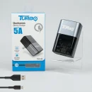 TURBO Cargador de Pared Qualcomm Quick Charge 5A Modelo TK2-95 con Cable V8
